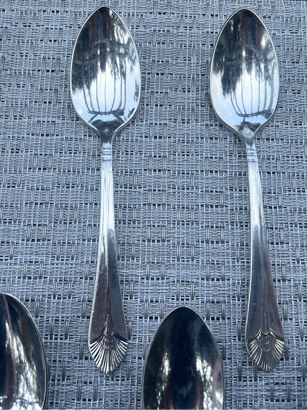 Vintage International Silverplate MCM “Manhattan” – 8 Tsp – Mid-Century Modern